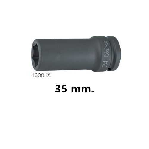 KOKEN 16301X-35 ลูกบ๊อกลมกึ่งยาว ขอบบาง 3/4นิ้ว-6P-35mm.
