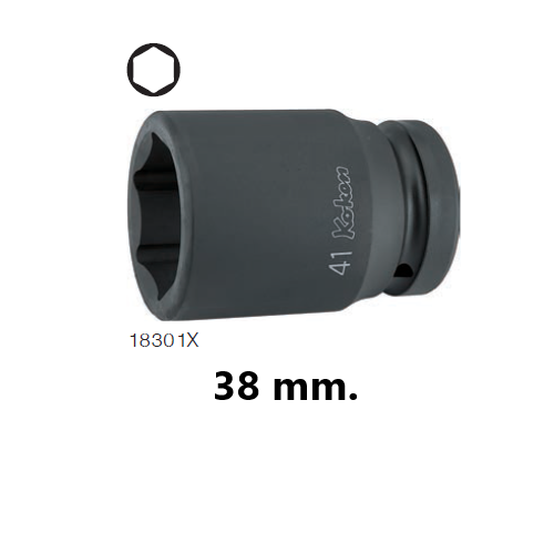 SKI - สกี จำหน่ายสินค้าหลากหลาย และคุณภาพดี | KOKEN 18301X-38 ลูกบ๊อกลม กึ่งยาว 1นิ้ว-6P-38mm.