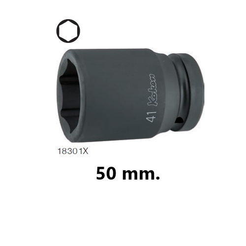 SKI - สกี จำหน่ายสินค้าหลากหลาย และคุณภาพดี | KOKEN 18301X-50 ลูกบ๊อกลม กึ่งยาว 1นิ้ว-6P-50mm.