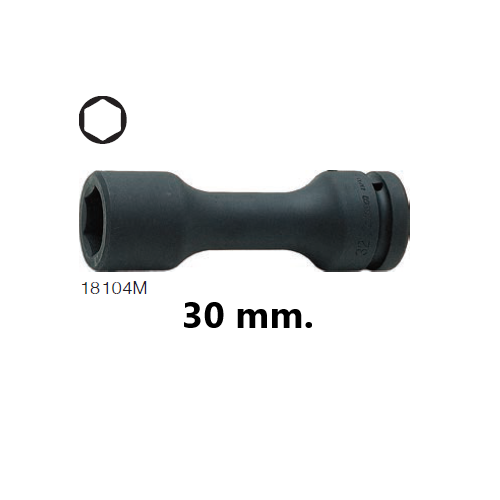 KOKEN 18104M-30 ลูกบ๊อกลม ขันสาแหรก 1นิ้ว-6P-30mm.