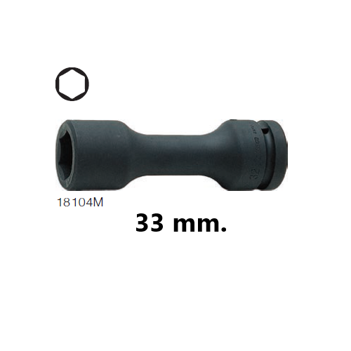 KOKEN 18104M-33 ลูกบ๊อกลม ขันสาแหรก 1นิ้ว-6P-33mm.