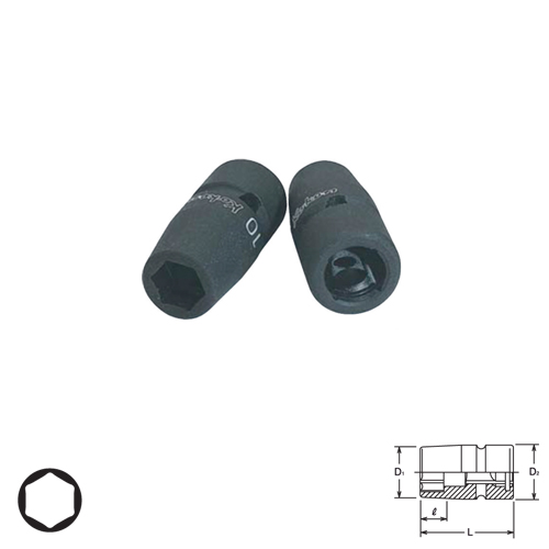 KOKEN NV13400M-22 ลูกบ๊อกลม NV 3/8นิ้ว-6P-22mm