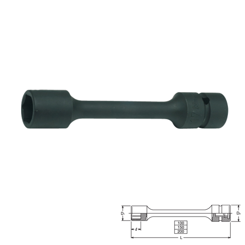 KOKEN NV14145M-100-13 ลูกบ๊อกลมข้อต่อ NV ยาว 100mm 1/2นิ้ว 6P-13mm.