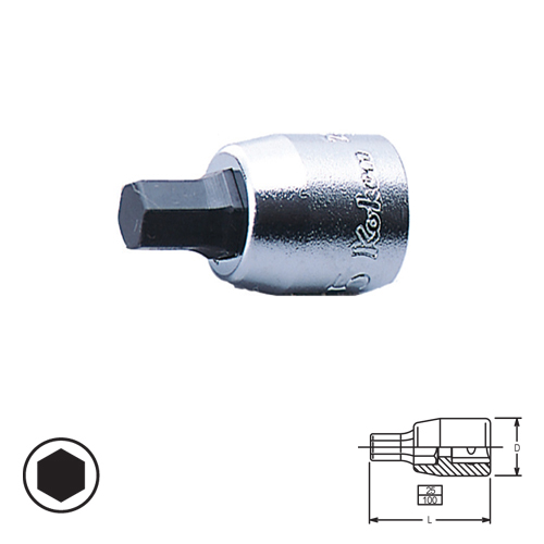 SKI - สกี จำหน่ายสินค้าหลากหลาย และคุณภาพดี | KOKEN 2010A-100-3/8 บ๊อกเดือยโผล่ 6P 1/4นิ้ว-100-3/8นิ้ว