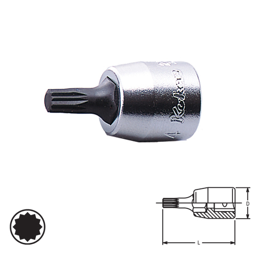 SKI - สกี จำหน่ายสินค้าหลากหลาย และคุณภาพดี | KOKEN 2020-50-M5 บ๊อกเดือยโผล่ 12แฉก 1/4นิ้ว-50-M5