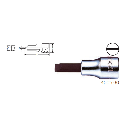 KOKEN 4005-60-10 บ๊อกเดือยโผล่ แบน 1/2นิ้ว-60-10mm.