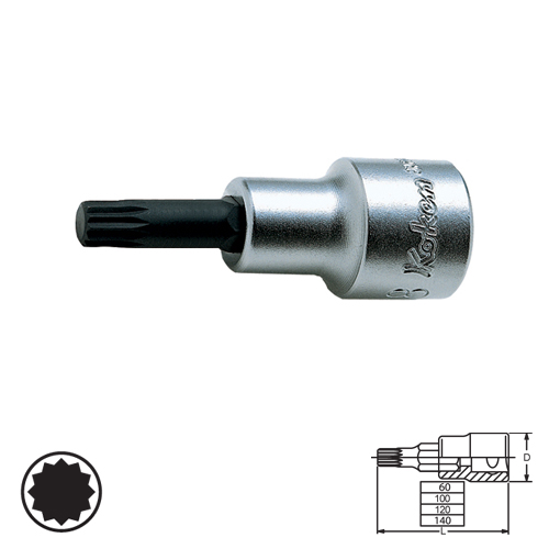KOKEN 4020-60-M12 บ๊อกเดือยโผล่ 12 แฉก 1/2นิ้ว-60-M12