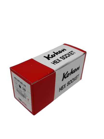 KOKEN 4012M-60-10 บ๊อกเดือยโผล่ดำ 6P-1/2นิ้ว-60-10mm.