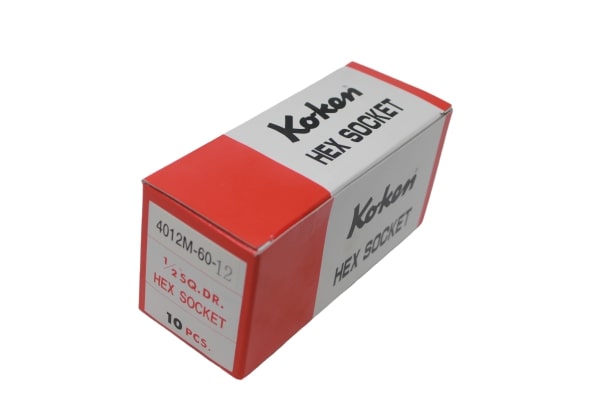 KOKEN 4012M-60-12 บ๊อกเดือยโผล่ดำ 6P-1/2นิ้ว-60-12mm.