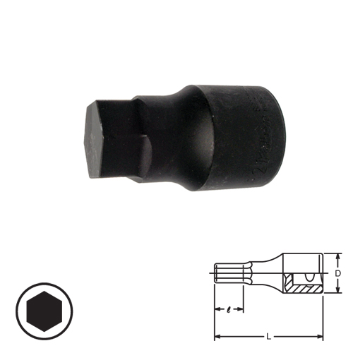 SKI - สกี จำหน่ายสินค้าหลากหลาย และคุณภาพดี | KOKEN 8012M-80-27 บ๊อกเดือยโผล่ดำ 6P-1นิ้ว-80-27mm.