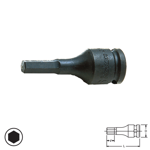 KOKEN 13012M-52-10 บ๊อกเดือยโผล่ลม 6P-3/8นิ้ว-52-10mm.