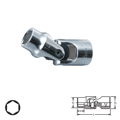 KOKEN 4440M-17 บ๊อกข้ออ่อน 1/2นิ้ว-6P-17mm.
