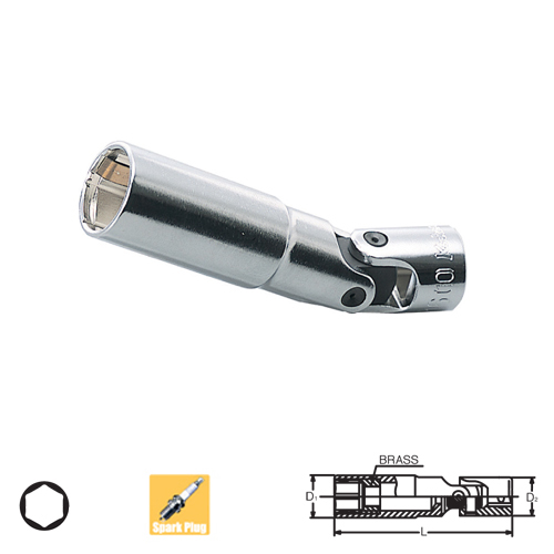 KOKEN 4340C-20.8 บ๊อกข้ออ่อน ถอดหัวเทียน 1/2นิ้ว-6P-20.8mm. แบบสปริงหนีบ