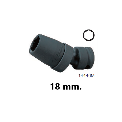 KOKEN 14440M-18 ลูกบ๊อกลม ข้ออ่อน 1/2นิ้ว-6P-18mm.