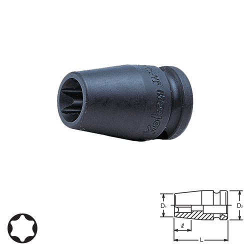 SKI - สกี จำหน่ายสินค้าหลากหลาย และคุณภาพดี | KOKEN 13425-E14 ลูกบ๊อกลมท๊อก 3/8นิ้ว-32-E14