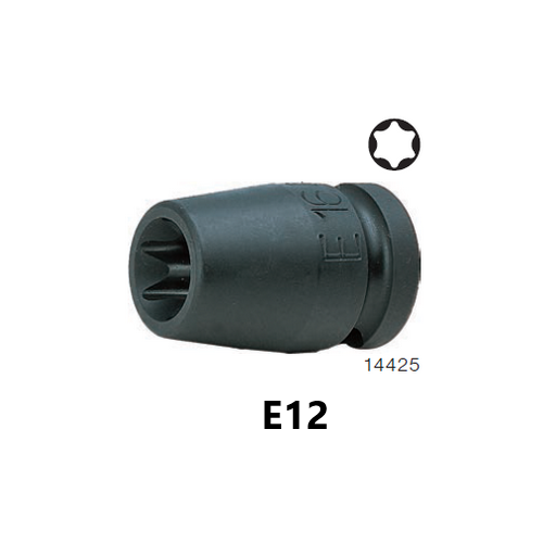 SKI - สกี จำหน่ายสินค้าหลากหลาย และคุณภาพดี | KOKEN 14425-E12 ลูกบ๊อกลมสั้น ท๊อก 1/2นิ้ว-38-E12