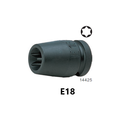 SKI - สกี จำหน่ายสินค้าหลากหลาย และคุณภาพดี | KOKEN 14425-E18 ลูกบ๊อกลมสั้น ท๊อก 1/2นิ้ว-38-E18