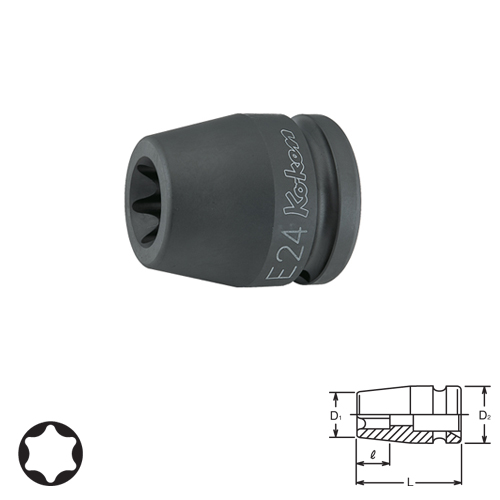 SKI - สกี จำหน่ายสินค้าหลากหลาย และคุณภาพดี | KOKEN 16425-E28 ลูกบ๊อกลม ท๊อกสั้น 3/4นิ้ว-50-E28