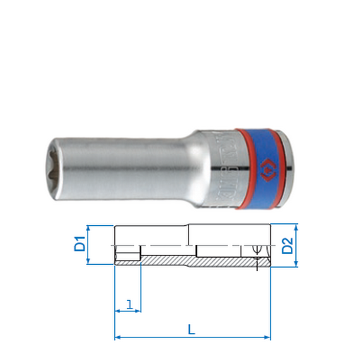 SKI - สกี จำหน่ายสินค้าหลากหลาย และคุณภาพดี | KINGTONY ลูกบ๊อกท๊อกยาว รู 1/2-E12