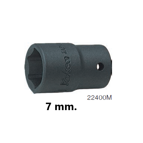 KOKEN 22400M-7 ลูกบ๊อกไฟฟ้า 1/4นิ้ว-6P-7mm.