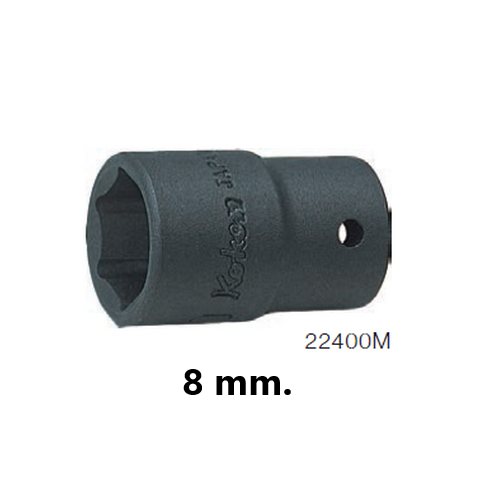KOKEN 22400M-8 ลูกบ๊อกไฟฟ้า 1/4นิ้ว-6P-8mm.
