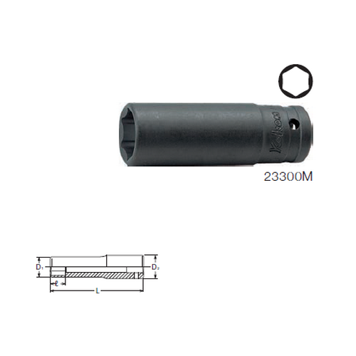 SKI - สกี จำหน่ายสินค้าหลากหลาย และคุณภาพดี | KOKEN 22300M-7 ลูกบ๊อกไฟฟ้า ยาว 1/4-6P-7mm 