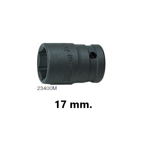 SKI - สกี จำหน่ายสินค้าหลากหลาย และคุณภาพดี | KOKEN 23400M-17 ลูกบ๊อกอินดัสเตรียล 3/8นิ้ว-6P-17mm.