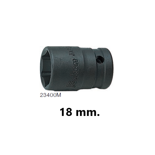 KOKEN 23400M-18 ลูกบ๊อกอินดัสเตรียล 3/8นิ้ว-6P-18mm.