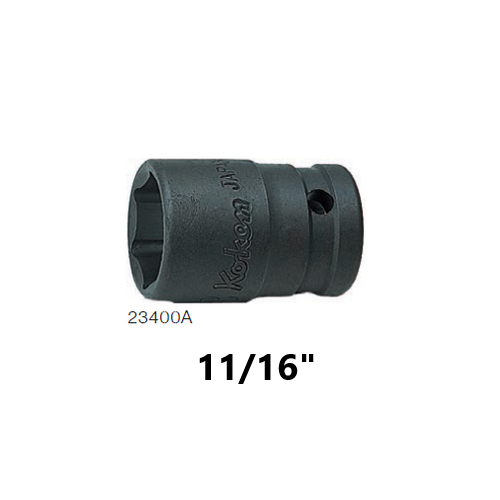 SKI - สกี จำหน่ายสินค้าหลากหลาย และคุณภาพดี | KOKEN 23400A-11/16 ลูกบ๊อกอินดัสเตรียล 3/8นิ้ว-6P-11/16นิ้ว