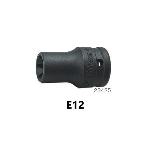 SKI - สกี จำหน่ายสินค้าหลากหลาย และคุณภาพดี | KOKEN 23425-E12 ลูกบ๊อกอินดัสเตรียล สั้น ท๊อกซ์ 3/8นิ้ว-E12