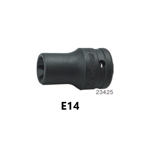 KOKEN 23425-E14 ลูกบ๊อกอินดัสเตรียล สั้น ท๊อกซ์ 3/8นิ้ว-E14