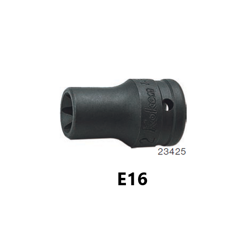 SKI - สกี จำหน่ายสินค้าหลากหลาย และคุณภาพดี | KOKEN 23425-E16 ลูกบ๊อกอินดัสเตรียล สั้น ท๊อกซ์ 3/8นิ้ว-E16