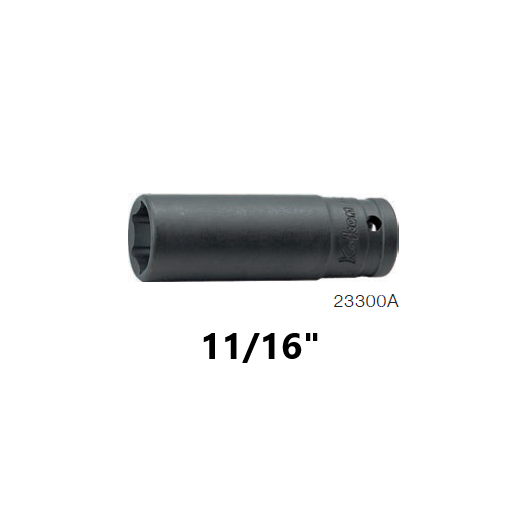 SKI - สกี จำหน่ายสินค้าหลากหลาย และคุณภาพดี | KOKEN 23300A-11/16 ลูกบ๊อกอินดัสเตรียล ยาว 3/8นิ้ว-6P-11/16นิ้ว