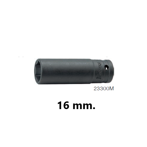 KOKEN 23300M-16 ลูกบ๊อกอินดัสเตรียล ยาว 3/8นิ้ว-6P-16mm.