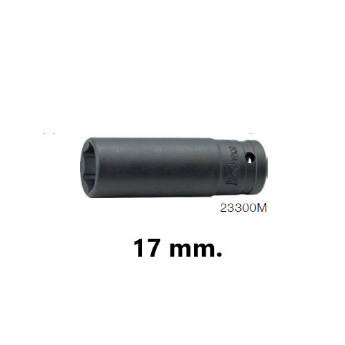 SKI - สกี จำหน่ายสินค้าหลากหลาย และคุณภาพดี | KOKEN 23300M-17 ลูกบ๊อกอินดัสเตรียล ยาว 3/8นิ้ว-6P-17mm.