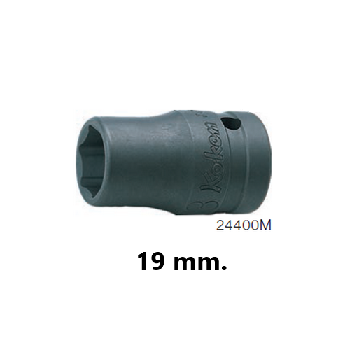 KOKEN 24400M-19 ลูกบ๊อกอินดัสเตรียล สั้น 1/2นิ้ว-6P-19mm