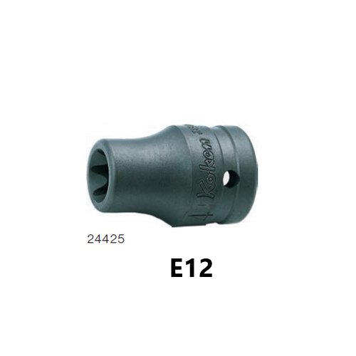 SKI - สกี จำหน่ายสินค้าหลากหลาย และคุณภาพดี | KOKEN 24425-E12 ลูกบ๊อกอินดัสเตรียล สั้น ท๊อกซ์ 1/2นิ้ว-E12