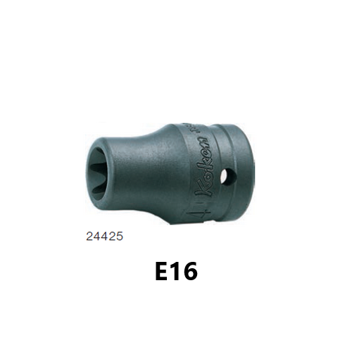 SKI - สกี จำหน่ายสินค้าหลากหลาย และคุณภาพดี | KOKEN 24425-E16 ลูกบ๊อกอินดัสเตรียล สั้น ท๊อกซ์ 1/2นิ้ว-E16