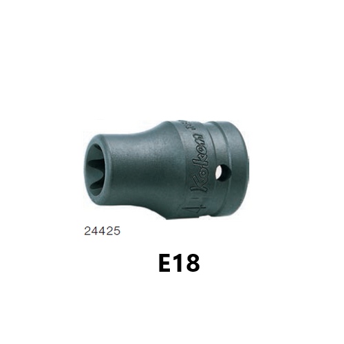 SKI - สกี จำหน่ายสินค้าหลากหลาย และคุณภาพดี | KOKEN 24425-E18 ลูกบ๊อกอินดัสเตรียล สั้น ท๊อกซ์ 1/2นิ้ว-E18