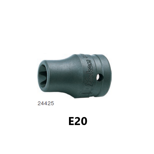 SKI - สกี จำหน่ายสินค้าหลากหลาย และคุณภาพดี | KOKEN 24425-E20 ลูกบ๊อกอินดัสเตรียล สั้น ท๊อกซ์ 1/2นิ้ว-E20