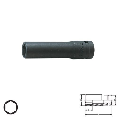 KOKEN 24300M-22 ลูกบ๊อกอินดัสเตรียล ยาว 1/2นิ้ว-6P-22mm
