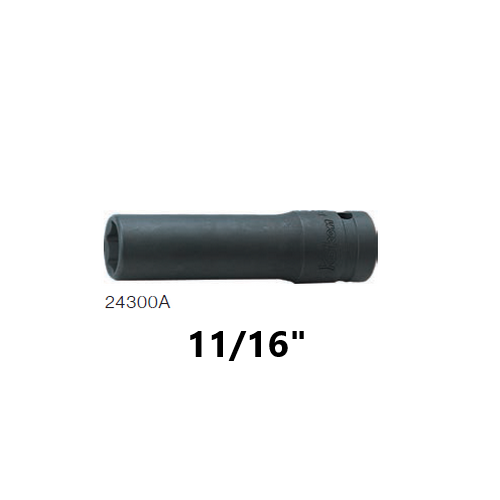 KOKEN 24300A-11/16 ลูกบ๊อกอินดัสเตรียล ยาว 1/2นิ้ว-6P-11/16นิ้ว