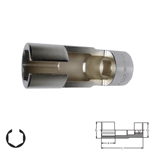 KOKEN SP4300M-22 ลูกบ๊อกผ่า ถอด 6P 1/2นิ้ว-110-22mm. Oxygen Sensor