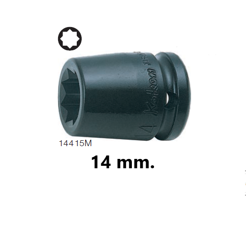 KOKEN 14415M-14 ลูกบ๊อกลม 1/2นิ้ว-8แฉก-14mm.
