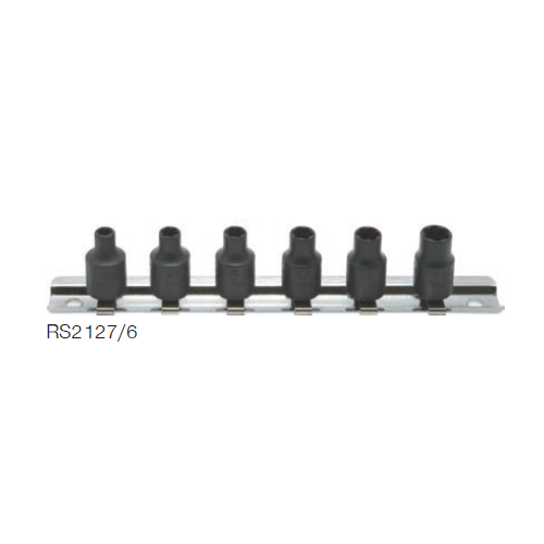 KOKEN RS2127/6 ชุดลูกบ๊อกนัตทวิสเตอร์ 6 ชิ้น 1/4นิ้ว (สำหรับถอดน๊อตหัวรูด)