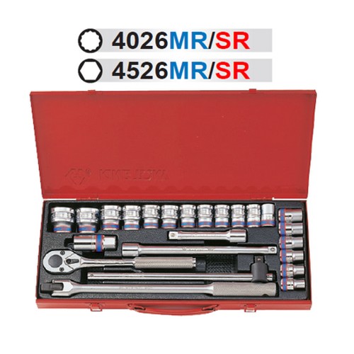 SKI - สกี จำหน่ายสินค้าหลากหลาย และคุณภาพดี | KINGTONY 4526SR บ๊อกชุด 1/2-6P-24 ตัวชุดหุล (5/16-1.1/4)