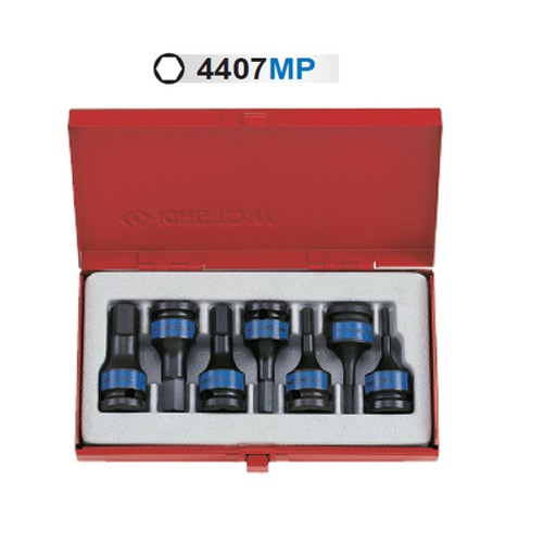 KINGTONY 4407MP ลูกบ๊อกเดือยโผล่ลม 6P สั้น รู 1/2-7ตัวชุด