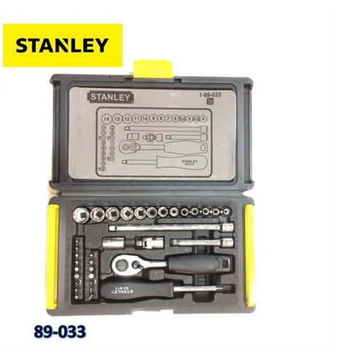 STANLEY #89-033-1-23 บ๊อกชุด 1/4นิ้ว 35 ตัวชุด (Exthai)