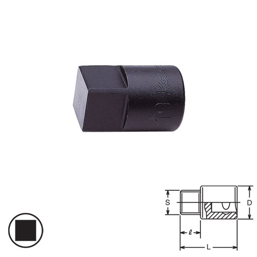 SKI - สกี จำหน่ายสินค้าหลากหลาย และคุณภาพดี | KOKEN 4110M-19 บ๊อกเดือย 4 เหลี่ยม 1/2นิ้ว-19mm.