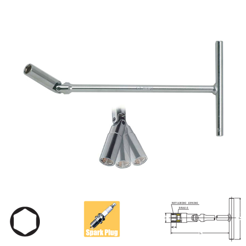 SKI - สกี จำหน่ายสินค้าหลากหลาย และคุณภาพดี | KOKEN 127C-16 บ๊อกตัวทีข้ออ่อนถอดหัวเทียน 16mm.